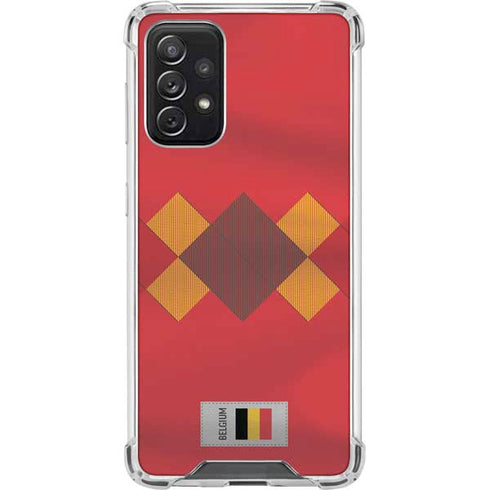 Belgium Soccer Flag Galaxy A72 5G Clear Case